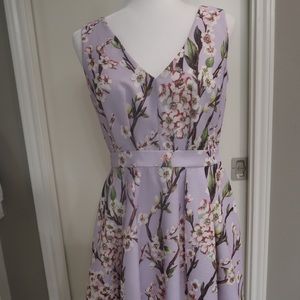 Gianni Bini Lavender flower garden dress NWT